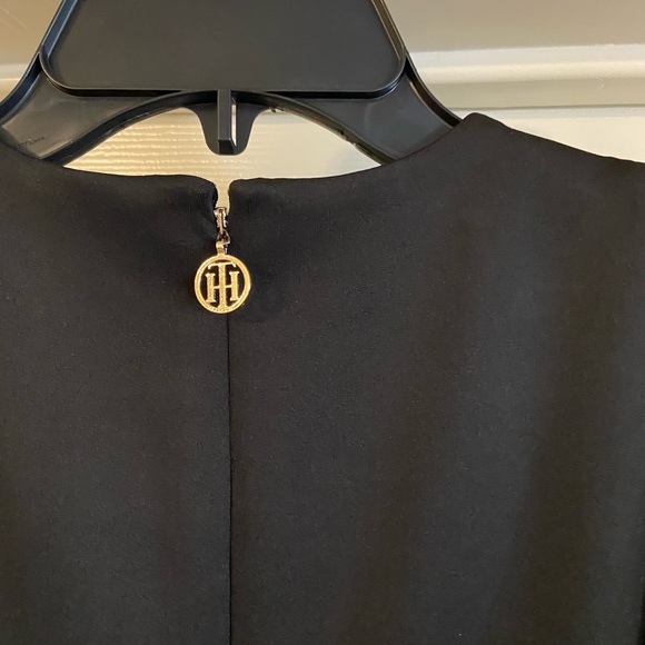 NWT Tommy Hilfiger black ruffle sleeved dress - Picture 12 of 14